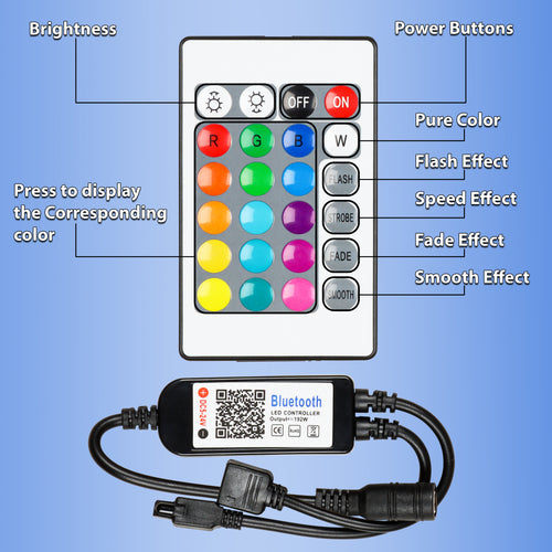 Bluetooth RGB Controller with IR Remote